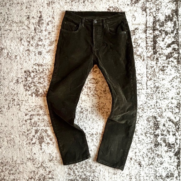 6397 Denim - 6397 495 Jean - Olive corduroy straight trousers